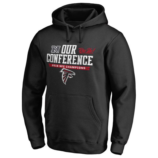 Men's Atlanta Falcons Pro Line by Fanatics Branded Black 2016 NFC Conference Champions Big & Tall Our Conference Pullover Hoodie